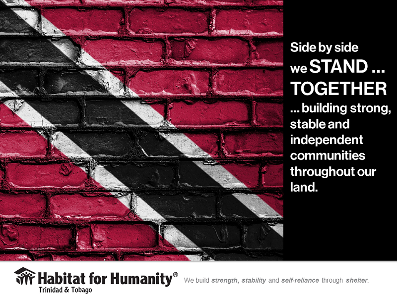 Side by side we STAND ... TOGETHER ... building strong, stable and independent communities throughout our land. #independence #trinidad #tobago